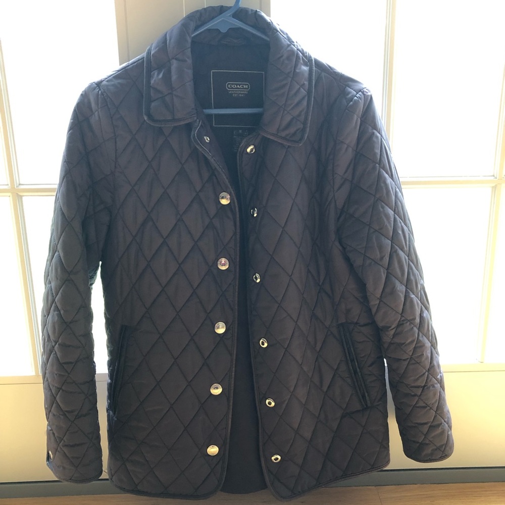 Coach size small button up coat